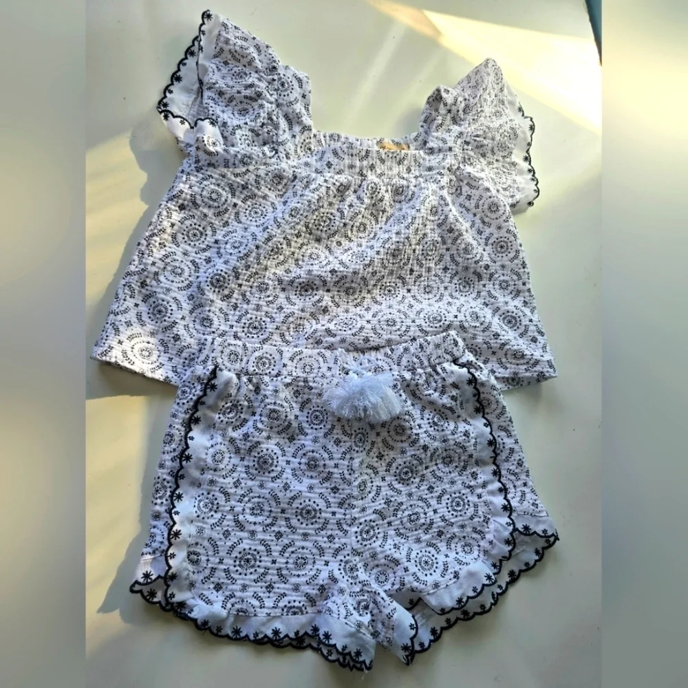 BearPaw Girls Gauze Cotton Shorts Set Size 10/12